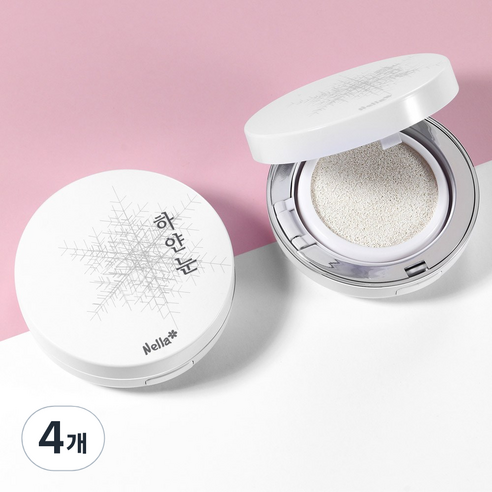넬라 하얀눈 광채 발효 화이트닝 쿠션 15g, 4개, 15ml
