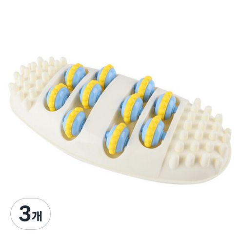 JUNBI 발 지압마사지기, 3개, 화이트