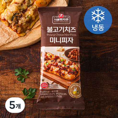 서울우유 불고기치즈 미니피자 (냉동), 95g, 1개입, 5개