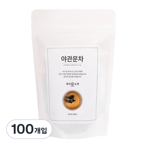 청년농원 저온가공 야관문차 삼각티백, 1g, 100개입