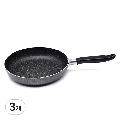 윌리브 실버 메탈릭 분체 후라이팬, 3개, 26cm