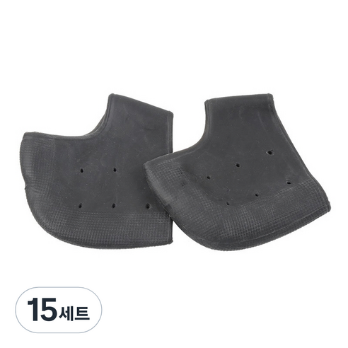 미카엘그라운드 실리콘 발 뒤꿈치 관리 커버 양발착용 블랙, 15세트