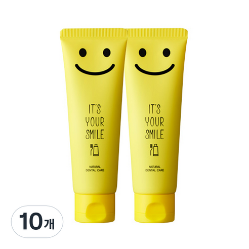 베베가닉 유아용 잇츠 유어 스마일 케이 저불소 치약, 100g, 10개