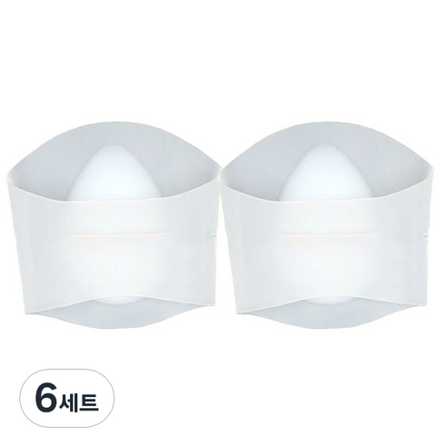 생각나래 실리콘 평발 아치 패드 양발착용 화이트, 6세트