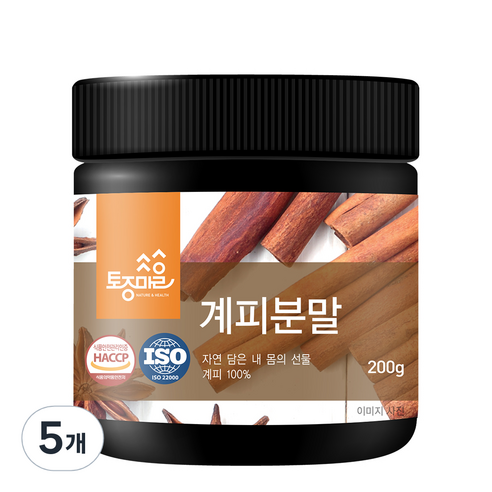 토종마을 계피 분말, 5개, 200g