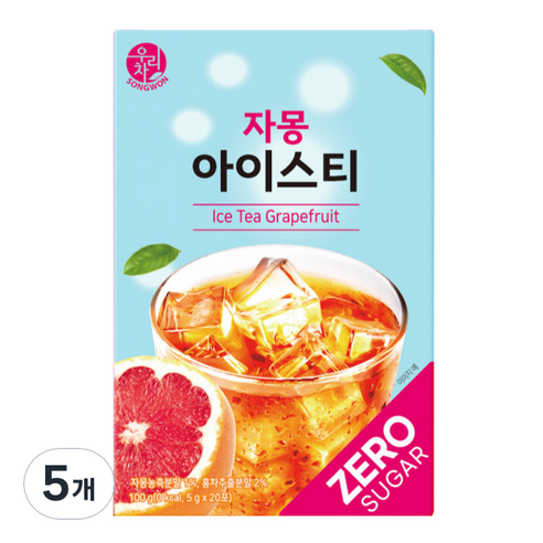 우리차 자몽 아이스티 20p, 5g, 20개입, 5개