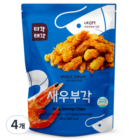 티각태각 새우부각, 60g, 4개