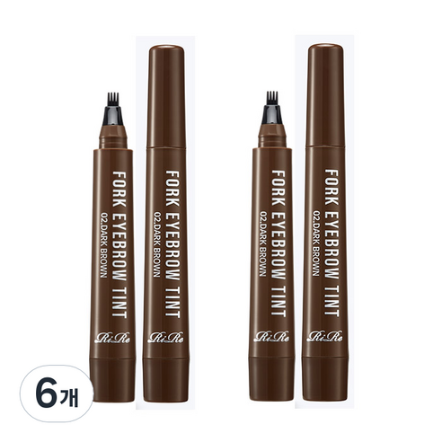 리르 포크 아이브로우 틴트 2g, 2호 다크브라운, 6개
