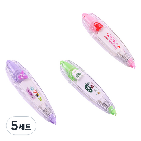 마켓감성 일기장식 교정 스티커 3종 세트, A, 5세트