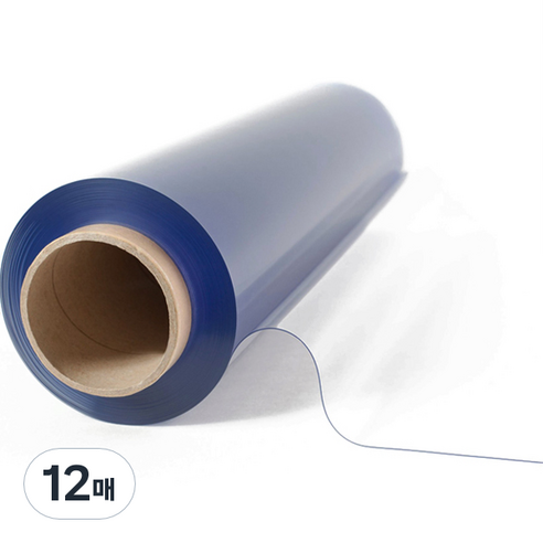 PVC연질 투명필름 책비닐 두께 0.2mm, 914mm x 1m, 12매