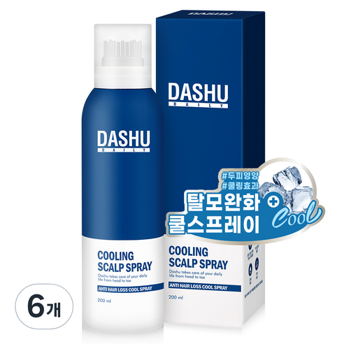 다슈 데일리 두피 쿨링 스칼프 스프레이, 6개, 200ml