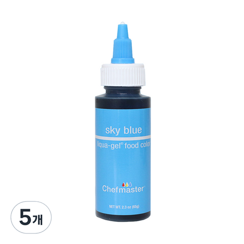 셰프마스터 리쿠아젤 식용색소 스카이블루, 65g, 5개