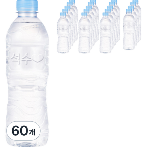 석수 무라벨 생수, 500ml, 60개