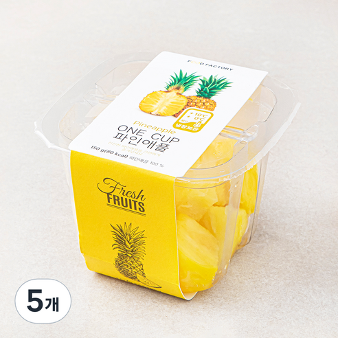 푸드팩토리 원 컵 파인애플, 150g, 5개