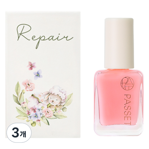 파셋 리페어 튼튼양 네일 영양제 핑크, 7ml, 3개