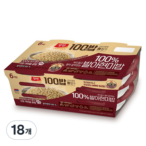 양반 발아 현미밥, 18개, 130g