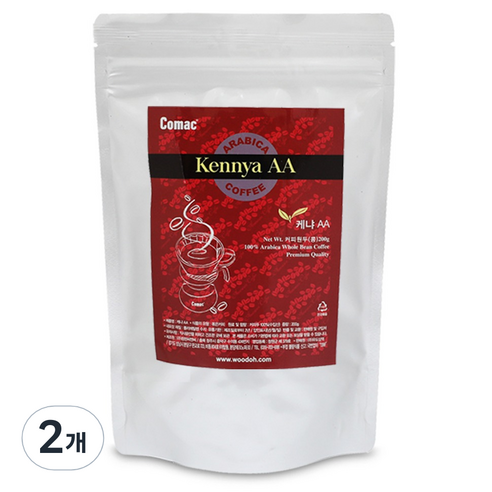 코맥 케냐 AA 원두커피 C4, 200g, 2개, 홀빈(분쇄안함)