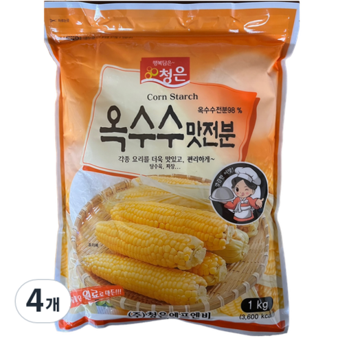 청은 옥수수맛전분, 1kg, 4개