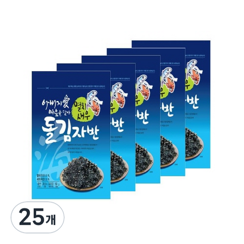아버지愛마음을담아 멸치새우 돌김자반, 50g, 25개