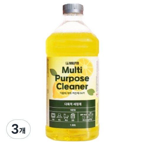 말표 다목적 세정제 레몬향, 3개, 1.88L