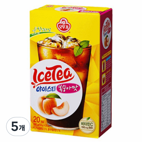 오뚜기 아이스티 복숭아맛, 14g, 20개입, 5개 스위트코리아복숭아