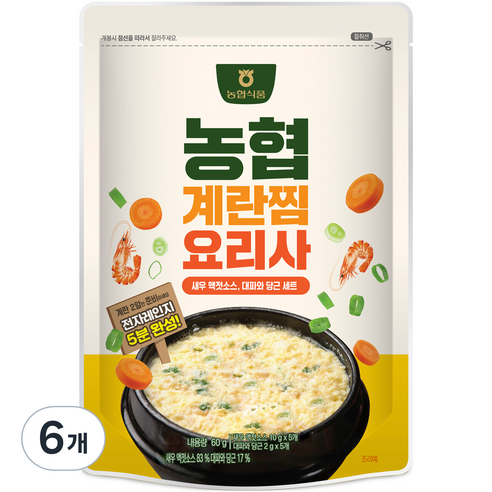 농협 계란찜요리사 조미액젓, 60g, 6개