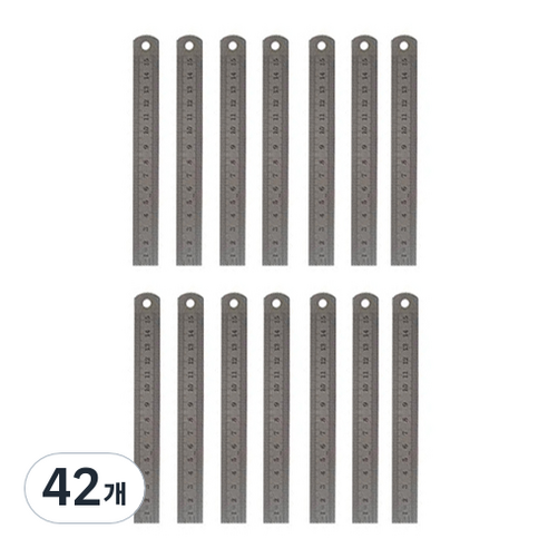 블루마토 스틸자 I-2 15cm, 혼합색상, 42개