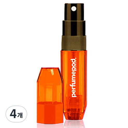 트라발로 퍼퓸팟 아이스 펌핑식 충전 휴대용 향수공병 5ml, 오렌지, 4개
