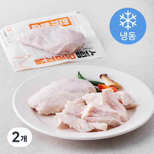 한끼통살 스팀 닭가슴살 오리지널 (냉동), 100g, 2개
