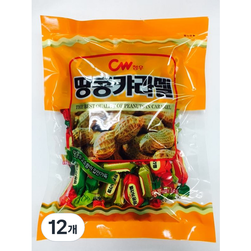 청우 땅콩캬라멜, 350g, 12개