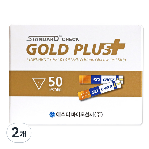 에스디바이오센서 스탠다드 첵 골드 플러스 혈당시험지, 2개, 50개입