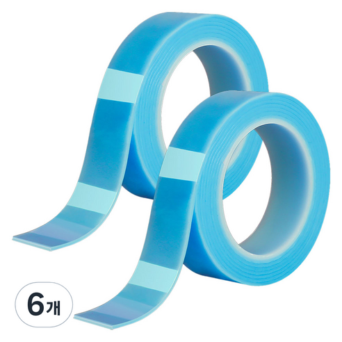 알로데 컬러 나노 매직 양면테이프 3cm x 1m, TYPE02 블루, 6개