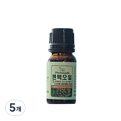 제이준 편백오일 드롭퍼 리필, 10ml, 5개