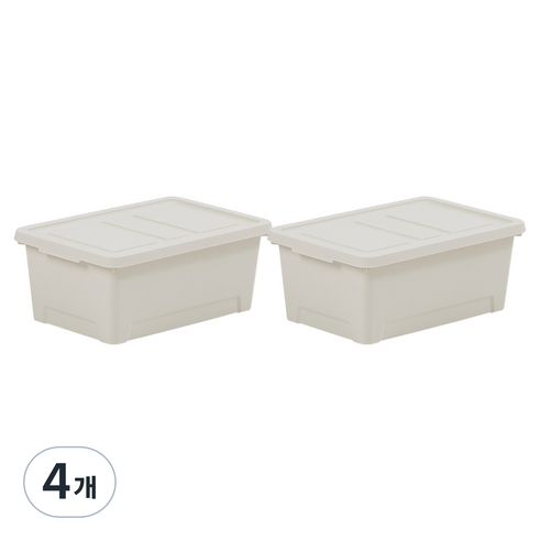 룸앤홈 마일드 수납박스, 아이보리, 4개