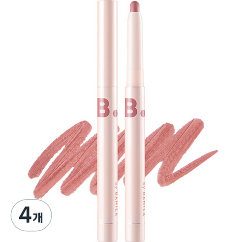 바닐라코 스머징 립 펜슬 0.8g, PK01 누드 로즈, 4개