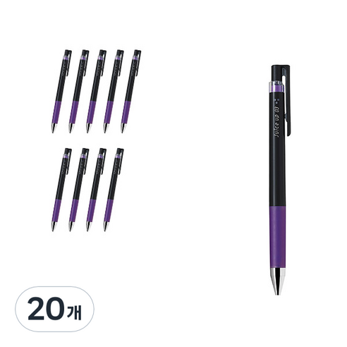 파이롯트 쥬스업 젤잉크펜 0.3mm LJP-20S3, 바이올렛, 20개