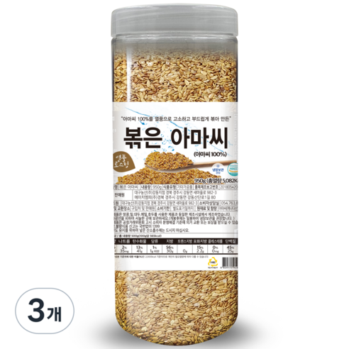 대구농산 볶은 아마씨 통, 950g, 3개