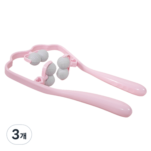 스카위즈 다기능 목 어깨 안마기, 3개, 핑크