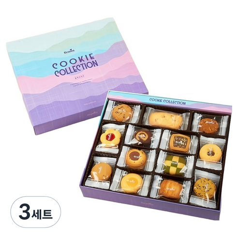 그래인스쿠키 콜렉션 쿠키 50p + 쇼핑백 세트, 13종, 3세트