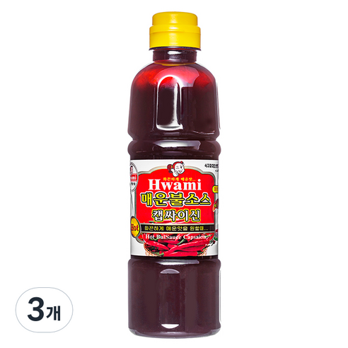 [화미] 매운 불소스 켑싸이신, 600g, 3개