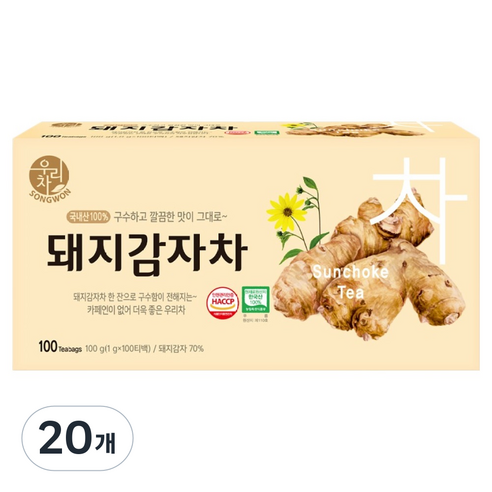 우리차 돼지감자차, 1g, 100개입, 20개