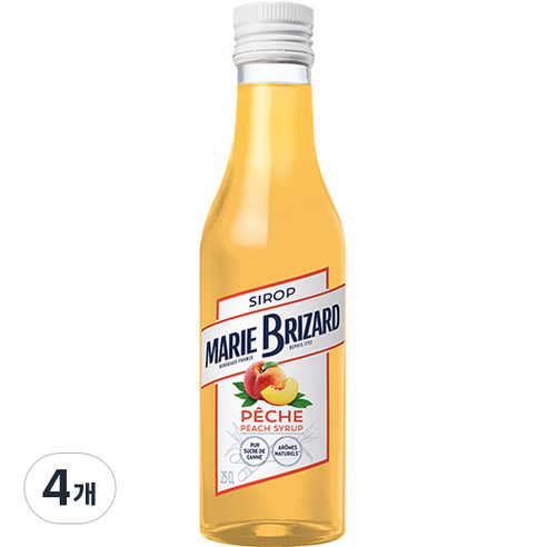 마리브리자드 피치 시럽, 250ml, 4개