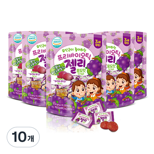 프리바이오틱 유산균 비타민 구미젤리, 15정, 10개