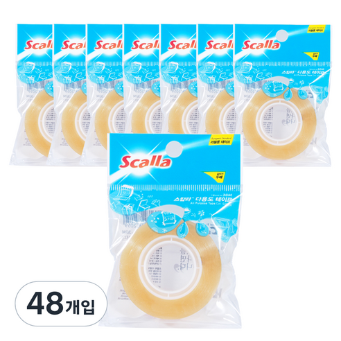 스칼라 다용도 테이프 리필 18mm x 30m, G1830R, 48개입