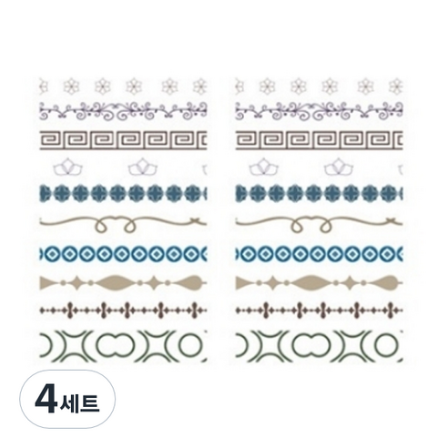 글로리빙 인스 감성 다꾸 DIY 마스킹테이프 10종 세트, 상형무늬, 4세트