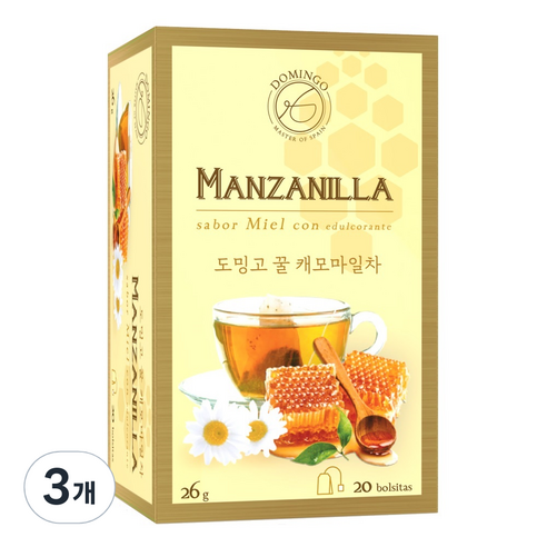 도밍고 꿀캐모마일차, 1.3g, 20개입, 3개
