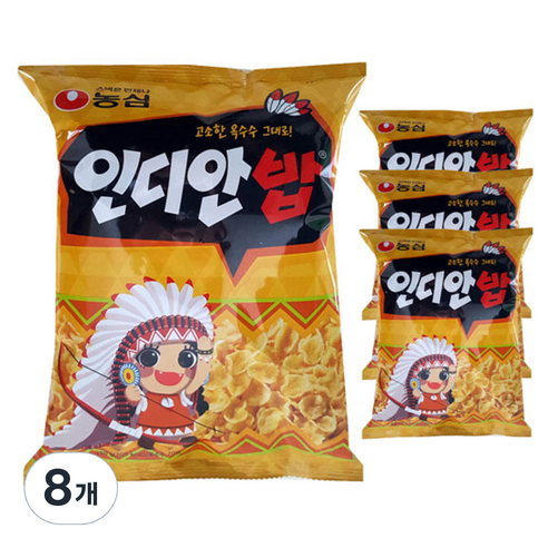 농심 인디안밥, 150g, 8개