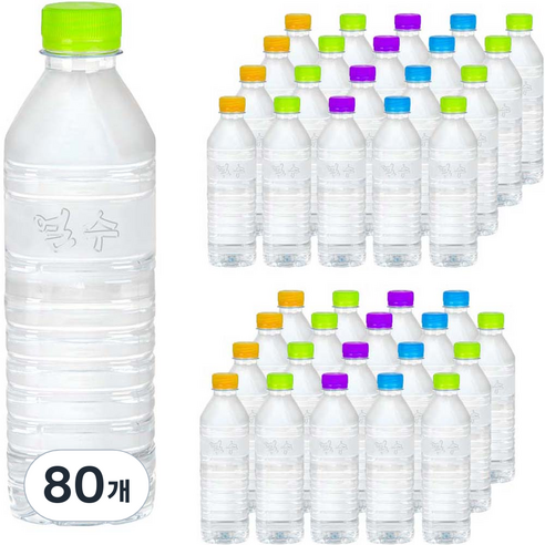 얼수 무라벨 생수, 500ml, 80개