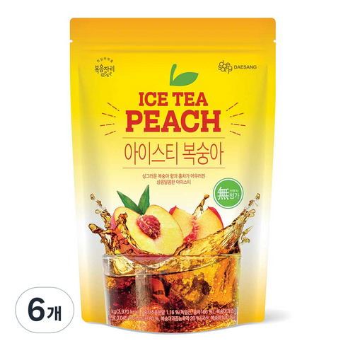 복음자리 복숭아 아이스티 파우더, 1kg, 1개입, 6개