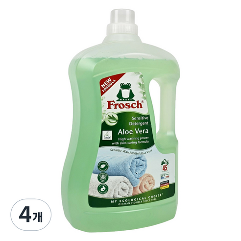 프로쉬 알로에베라 고농축 세탁세제 본품, 3L, 4개